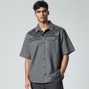 ACADEMIKS - GRAY 100% QUALITY COTTON SHIRT B17